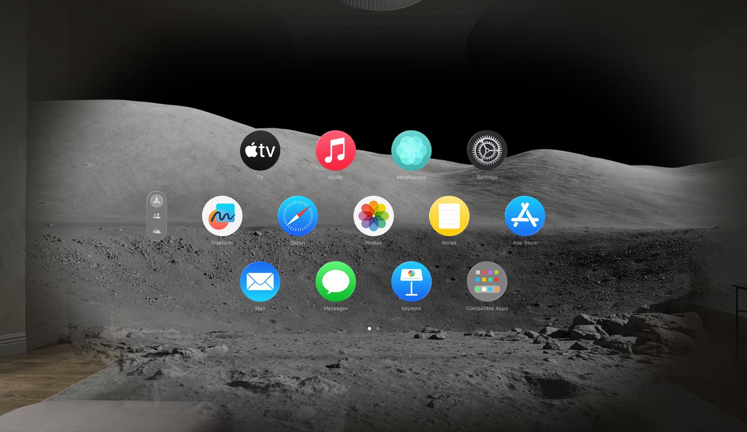 The Home Screen in the Moon Environment
