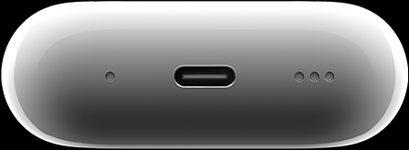 Bottom of MagSafe Charging Case with three speaker holes built-in.