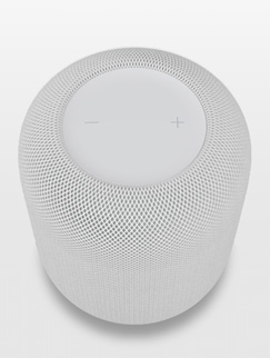 White スロット シアター 四海 樓 データ HomePod on the screen of an iPhone in AR view.